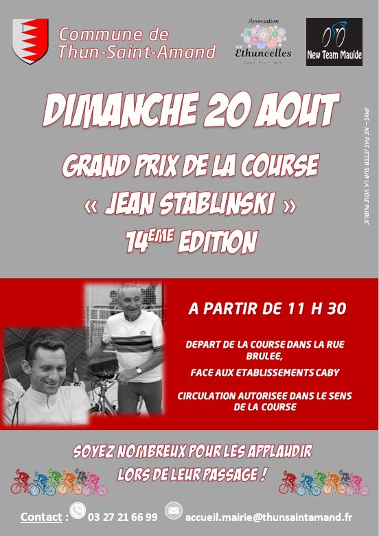 You are currently viewing 14ème GRAND PRIX DE LA COURSE JEAN STABLINSKI – 20 AOÛT 2023