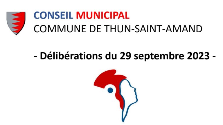 Lire la suite à propos de l’article DÉLIBÉRATIONS DU CONSEIL MUNICIPAL DU 29 SEPTEMBRE 2023