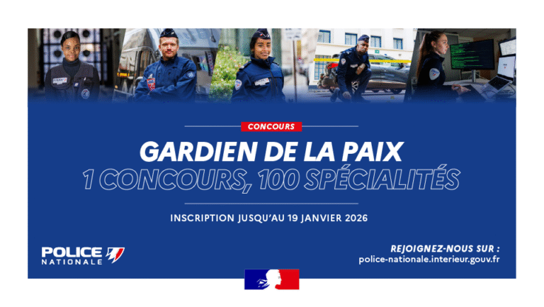 Lire la suite à propos de l’article CAMPAGNE CONCOURS GARDIEN DE LA PAIX 1ERE SESSION 2026