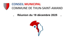 Lire la suite à propos de l’article RÉUNION DU CONSEIL MUNICIPAL LE 19/12/2025 – 18H30